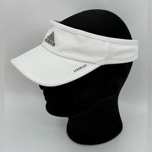 ADIDAS Aeroready White On White Sports Visor  Hook & Loop Adj. Women’s OSFA NWOT